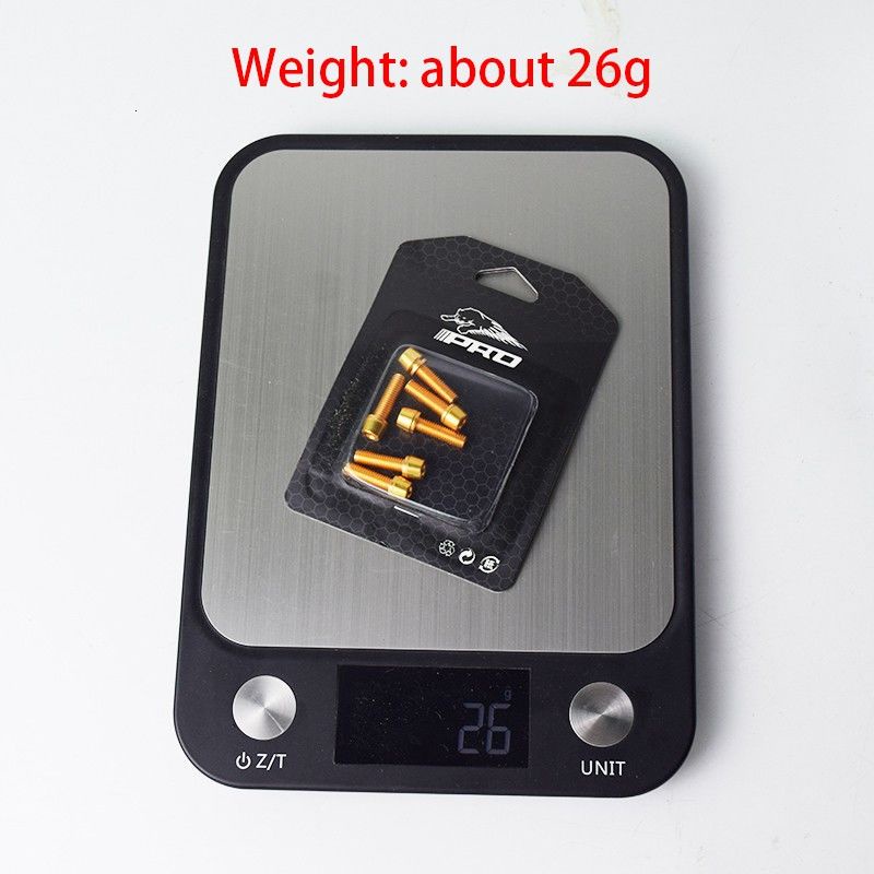 Set 6 Bu Lông m5x18mm 6 ốc vít bằng thép không gỉ mạ titan cho ghi đông xe đạp leo núi