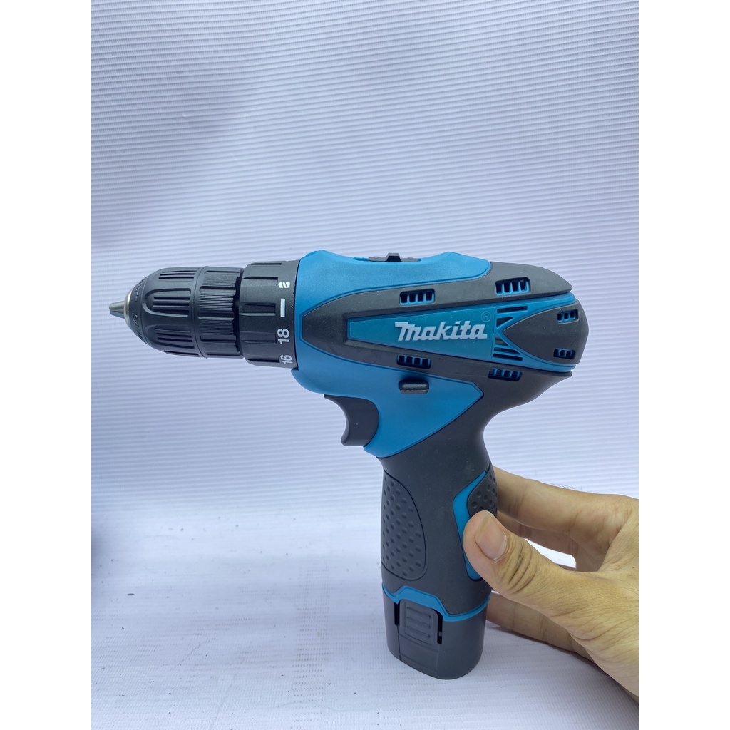 MÁY KHOAN PIN 12V MAKITA TẶNG KÈM PHỤ KIỆN HỘP VALI NHỰA