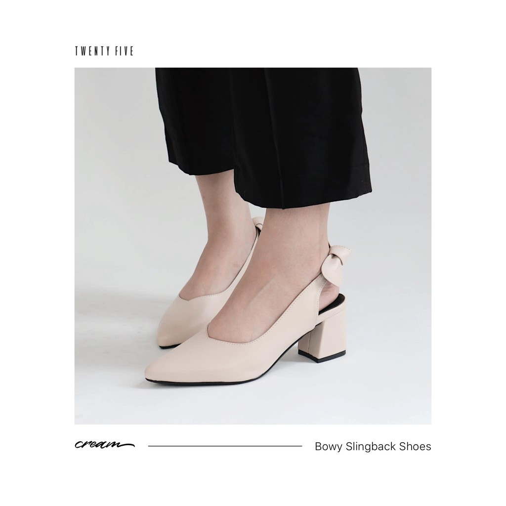 Giày mũi nhọn cột nơ sau - Bowy Slingback Shoes