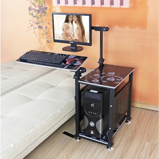 Bàn Máy tính để bàn xoay Di Động điều chỉnh độ cao tùy ý INDOORSMAN (Đen)