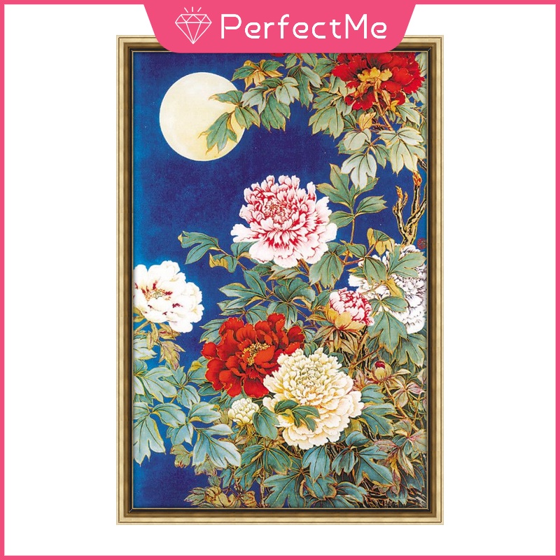 Bộ Tranh Đính Đá 5D Tự Làm 40x60CM 60x90cm Hình Hoa Mẫu Đơn