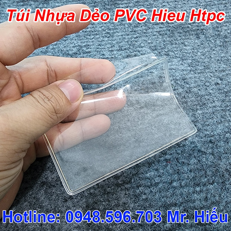 Combo 10 túi nhựa dẻo pvc căn cước công dân ngang, tặng 1 túi sổ tiết kiệm 12k