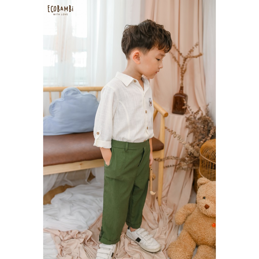 Quần dài linen unisex Ecobambi