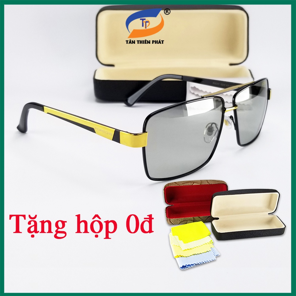 Kính mát nam đổi màu đi ngày và đêm 8031 - Tròng kính Polarized phân cực, chống nắng, chống UV - Mắt kiếng nam đi đêm