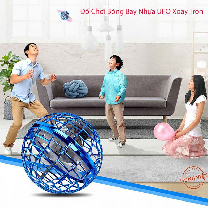 Đồ Chơi Bóng Bay Nhựa UFO Xoay Tròn Hiệu Ứng Boomerang Cổng Sạc USB, Đèn Led Đẹp Mắt [BONG XOAY MA THUAT]