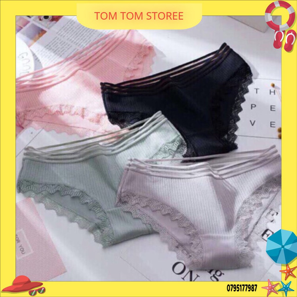 Quần Lót Nữ Gân Tăm Viền Ren Siêu Đẹp ( Răng Cưa) TOM_TOM_STOREE