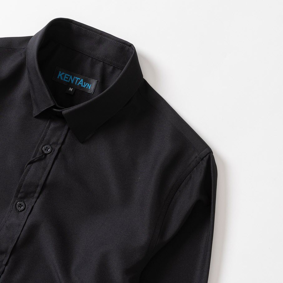 Áo sơ mi tay dài màu đen nam KENTA SMD0082