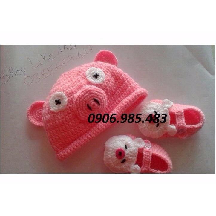SET MŨ VÀ GIẦY LEN CHO BÉ