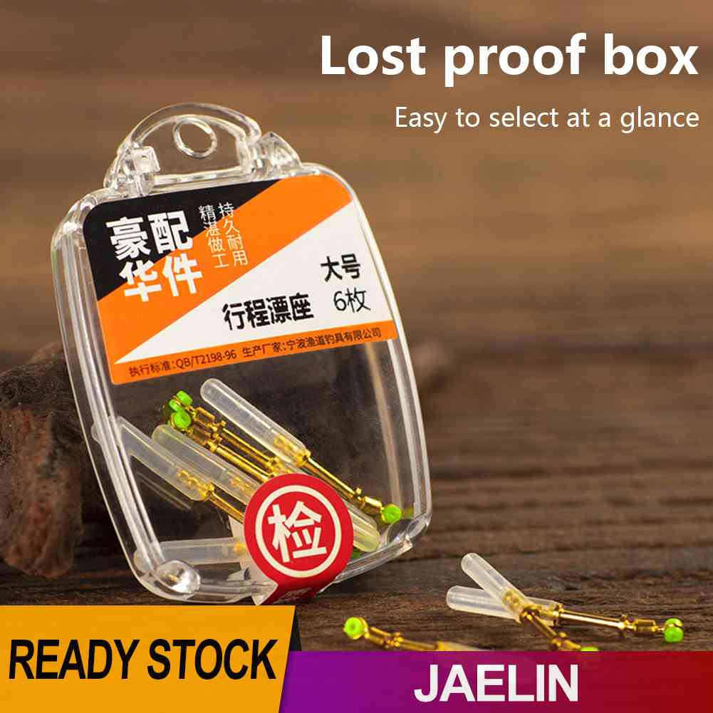 Bộ 6 Phao Nổi Câu Cá Bằng Silicone Đầu Đồng