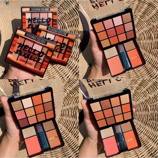Bảng phấn mắt má hồng 16 ô sivanna thái lan hello perfect 2 tầng hf5016 kèm cọ