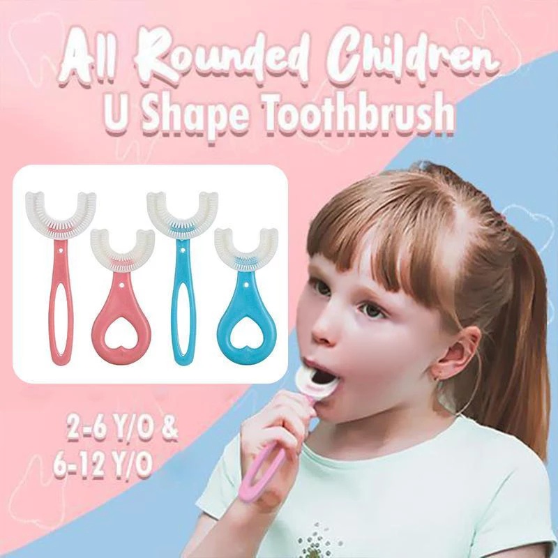 Bàn Chải Silicone Chữ U Cho Trẻ 2-12 Tuổi