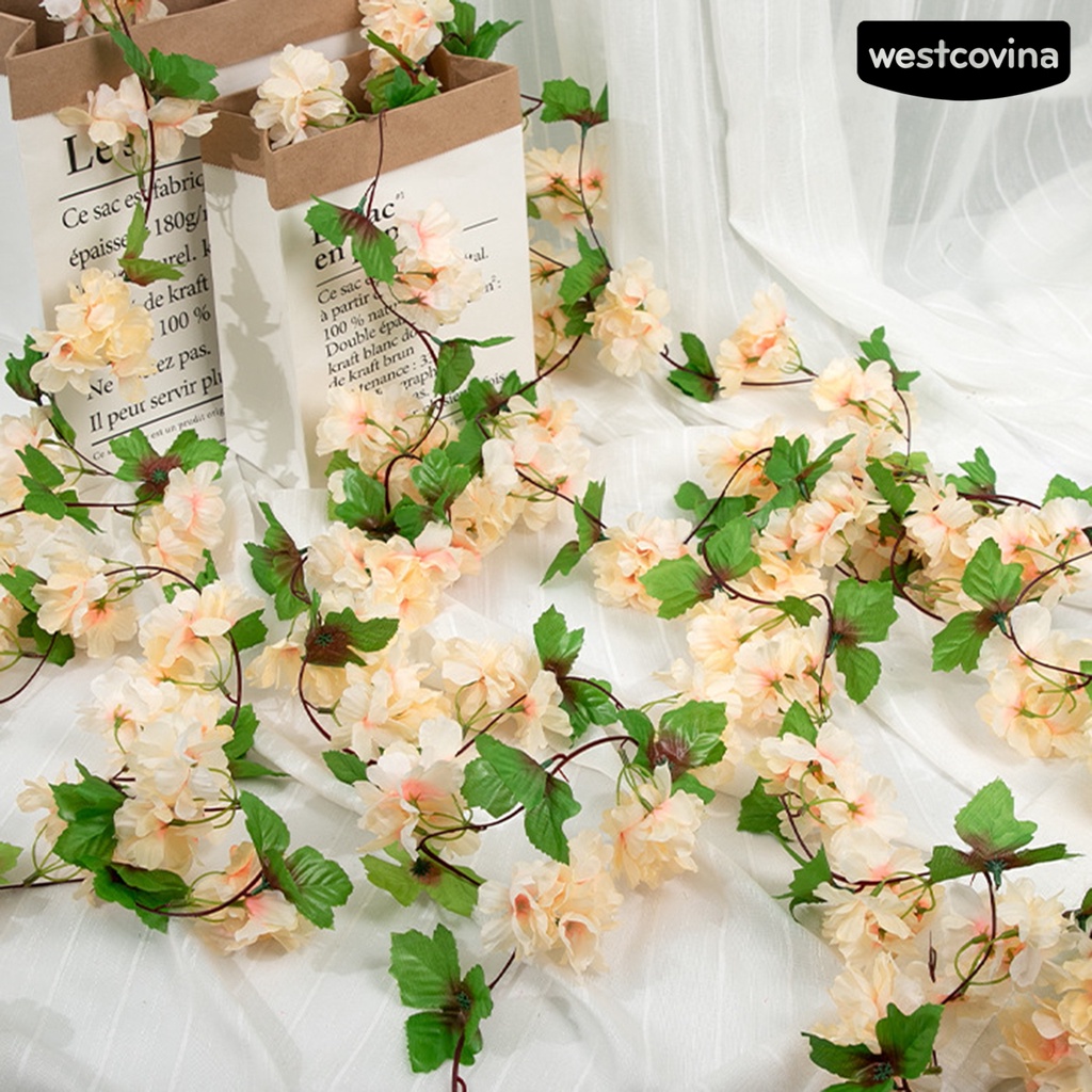 [Hot]⚘Dây Hoa Anh Đào Giả Sinh Động Như Thật Trang Trí Nội Thất DIY