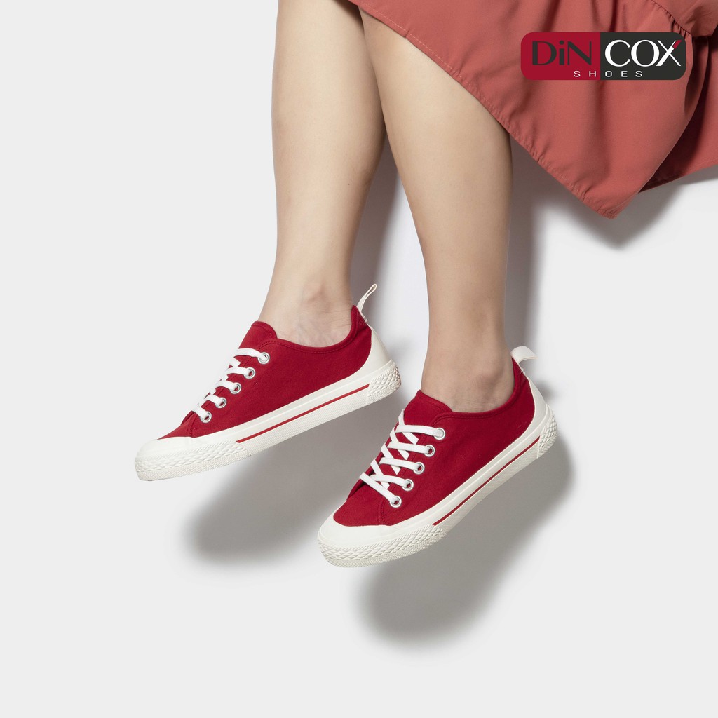 Giày Sneaker Vải Nữ DINCOX C20 Nữ Tính Sang Trọng Red | BigBuy360 - bigbuy360.vn