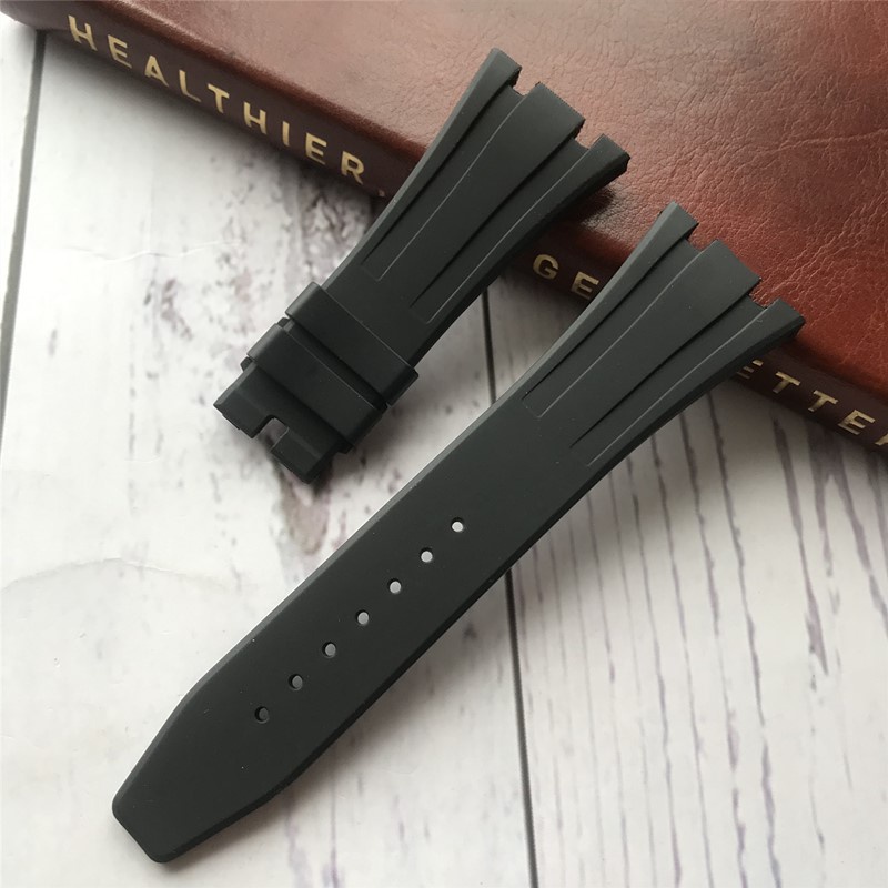 Thay thế Audemars Piguet Dây đeo bằng cao su Dây đeo đồng hồ AP Royal Oak Dòng sản phẩm ngoài khơi Gấp khóa Vòng đeo tay silicone không thấm nước 26