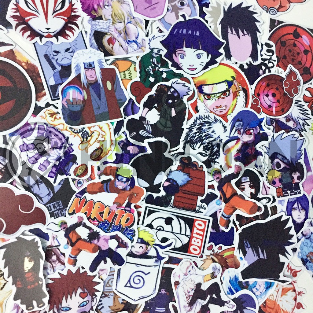 Sticker NARUTO Chống Nước Trang Trí Vali, Xe, Laptop, Nón Bảo Hiểm, Máy Tính, Đàn Guitar