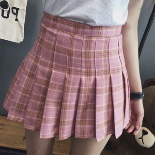 Chân váy tennis caro hồng size L