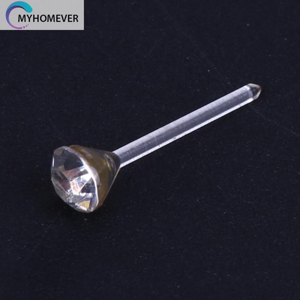 Bộ 20 đôi khuyên tai đầu tròn đính đá nhân tạo dễ thương