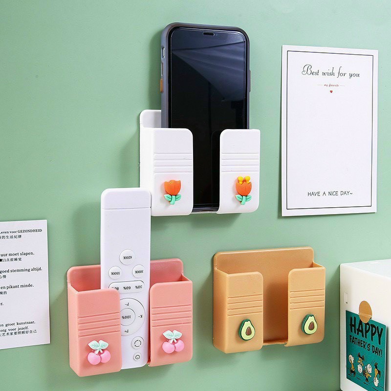 PVN30701 Hộp đựng remote,điện thoại dán tường nhiều mẫu dễ thương phong cách hàn quốc T2