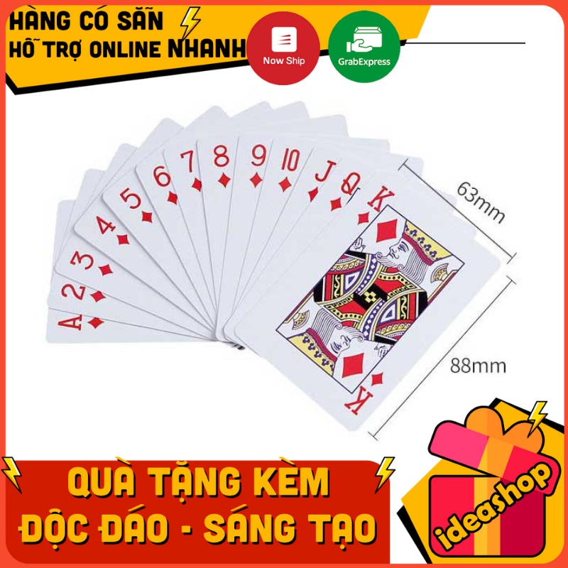 BỘ BÀI TÂY MÀU TRẮNG CHẤT LIỆU NHỰA PVC CHỐNG THẤM NƯỚC (PLASTIC PLAYING CARDS) ĐỒ CHƠI NHÓM