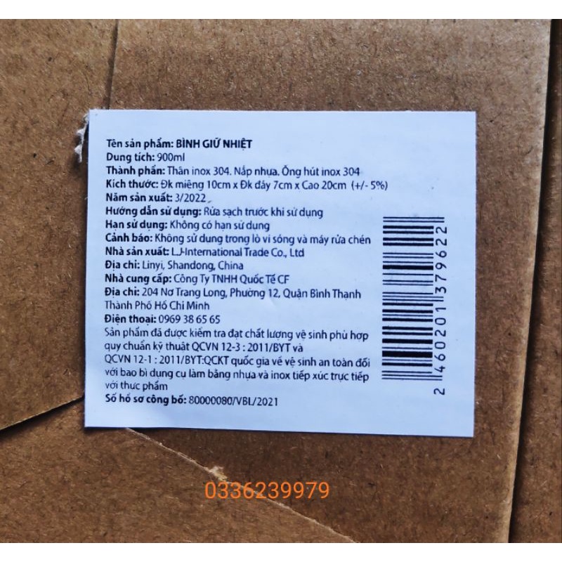 Ly giữ nhiệt inox Mirinda 900ml