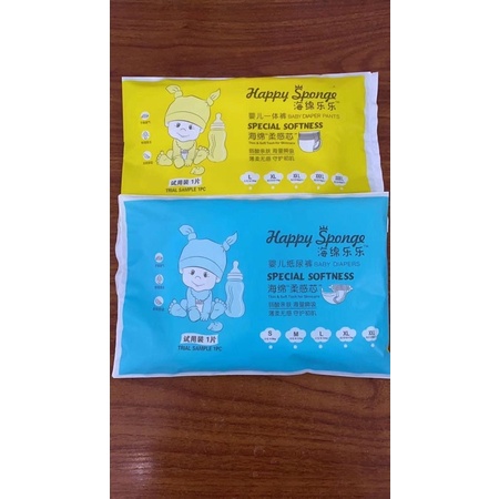 Tã bỉm dán/ quần nội địa Trung hiệu Happy Sponge S120/M104/L92/XL88/XXL84/XXXL80/XXXXL80