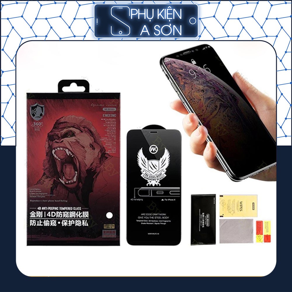 [CHÍNH HÃNG] Kính Chống Nhìn Trộm King Kong WkDesign cho iPHONE X/XSMAX/11PRO/11PROMAX