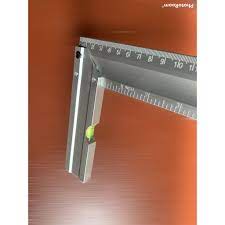 Thước Ke Góc Vuông Nhôm Kapusi Nhật Bản 30cm Có Thiết Kế Nivo – Thước vuông 90 độ bằng chất liệu Nhôm chống gỉ