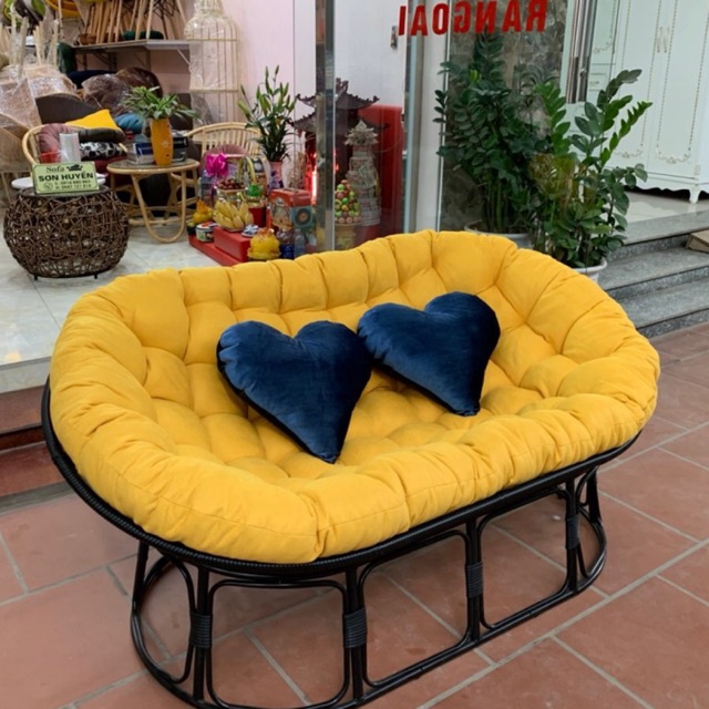 Ghế thư giãn Papasan Đôi phòng khách/phòng ngủ  phong cách Bắc Âu