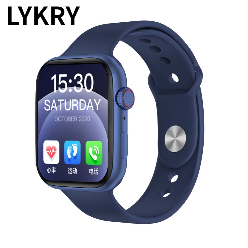 Lykry Smart Watch FK99Plus NEW IWO Square Screen Bluetooth Call IP67 Waterproof Long Standby Heart Rate Blood Pressure Monitoring Fitness Tracker 1.75inch