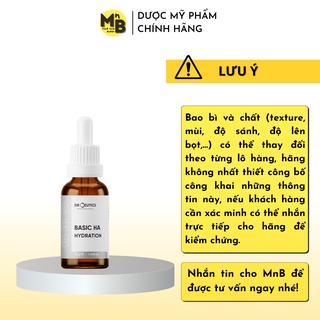 [D03/25] Tinh chất Basic HA Hydration DrCeutics Serum Cho Da Dầu Mụn 30ml 100ml