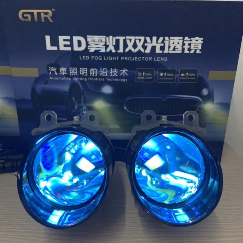 (Giá sốc) Bi gầm LED GTR, len xanh tím, 2 chế độ Pha/Cos, siêu sáng, siêu bám đường, siêu bền