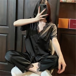 Bộ ngủ lụa viền full ren