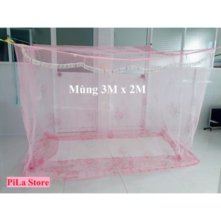 Mùng tuyn in bông loại lớn 3m x2m