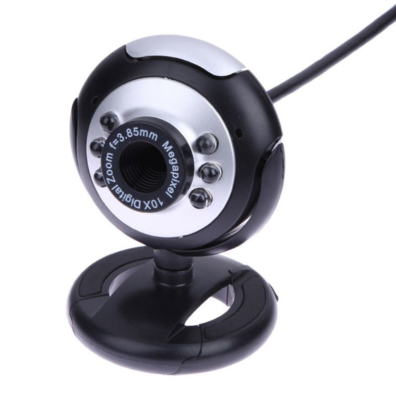 Nama* Clip-on Night Vision Six-lamp Computer Camera Laptop Webcam Video Zoom Home Lens