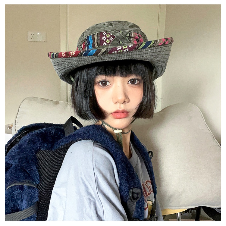 Nón Vành Denim Phong Cách Retro Thời Trang Cho Nữ