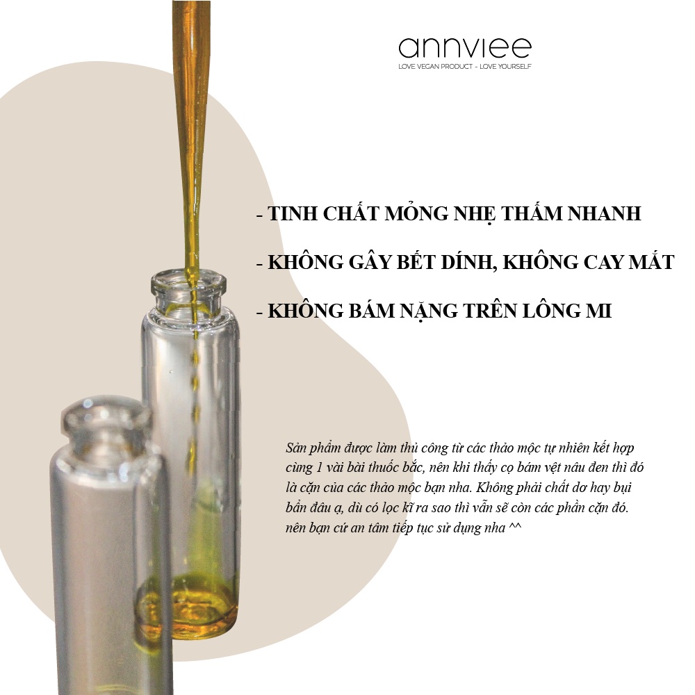 Tinh Chất Dưỡng Mi @annviee.v - Kích Thích Lông Mi Mọc Dài Dày Cong Vút | Handmade Serum Thảo Mộc Thuần Chay