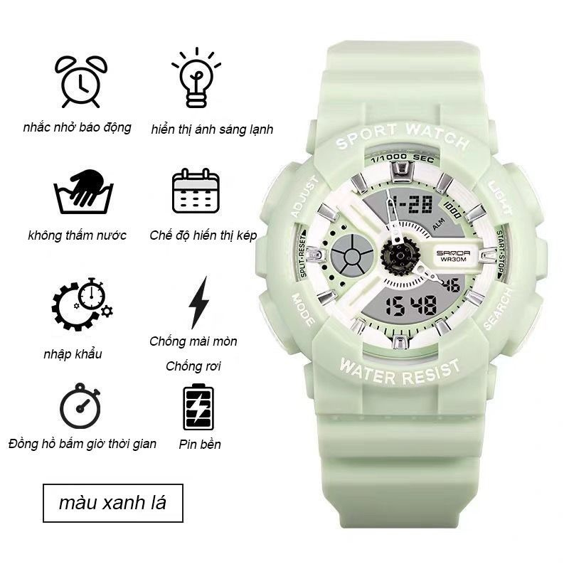 Phiên bản Hàn Quốc của đồng hồ thể thao thời trang đơn giản không thấm nước | BigBuy360 - bigbuy360.vn