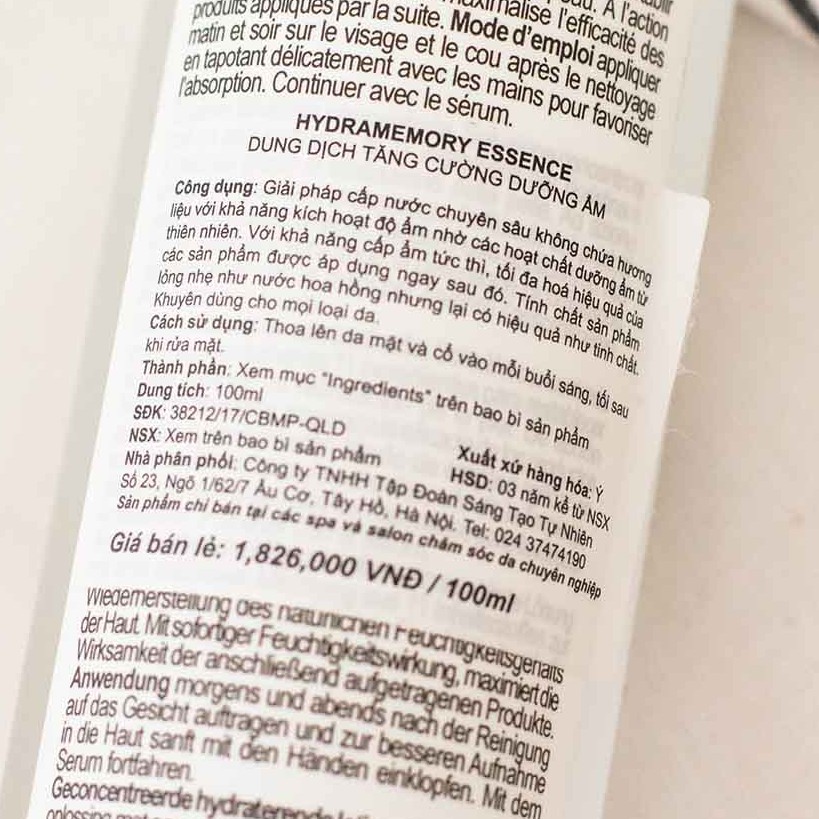 Dung Dịch Dưỡng Ẩm Comfort Zone Hydramemory Essence 100ml