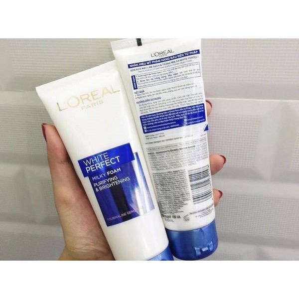 Sữa Rửa Mặt Loreal Làm Sáng Da L'oreal Paris - 100ml White Perfect Milky Foam