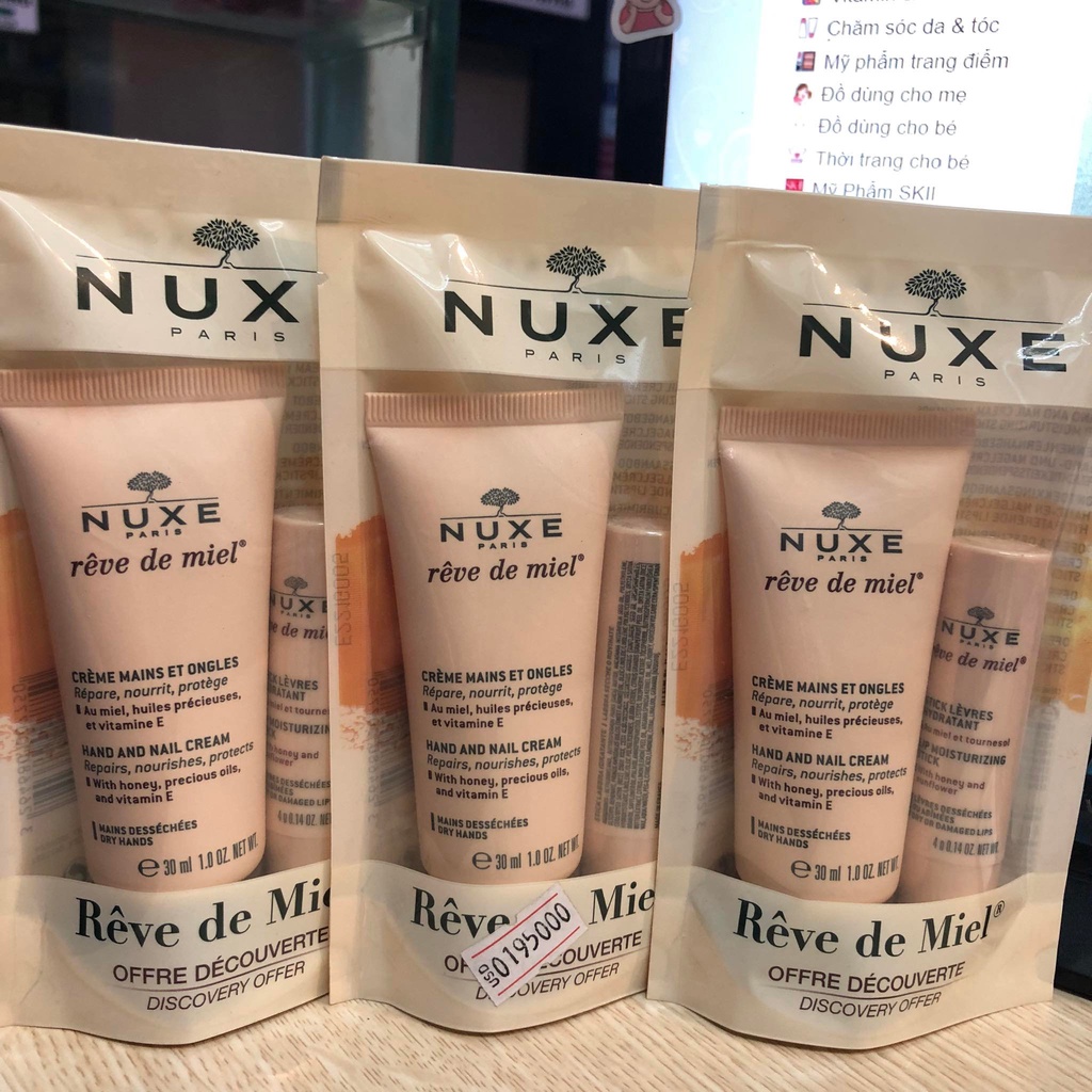 Set son dưỡng + kem dưỡng tay Nuxe