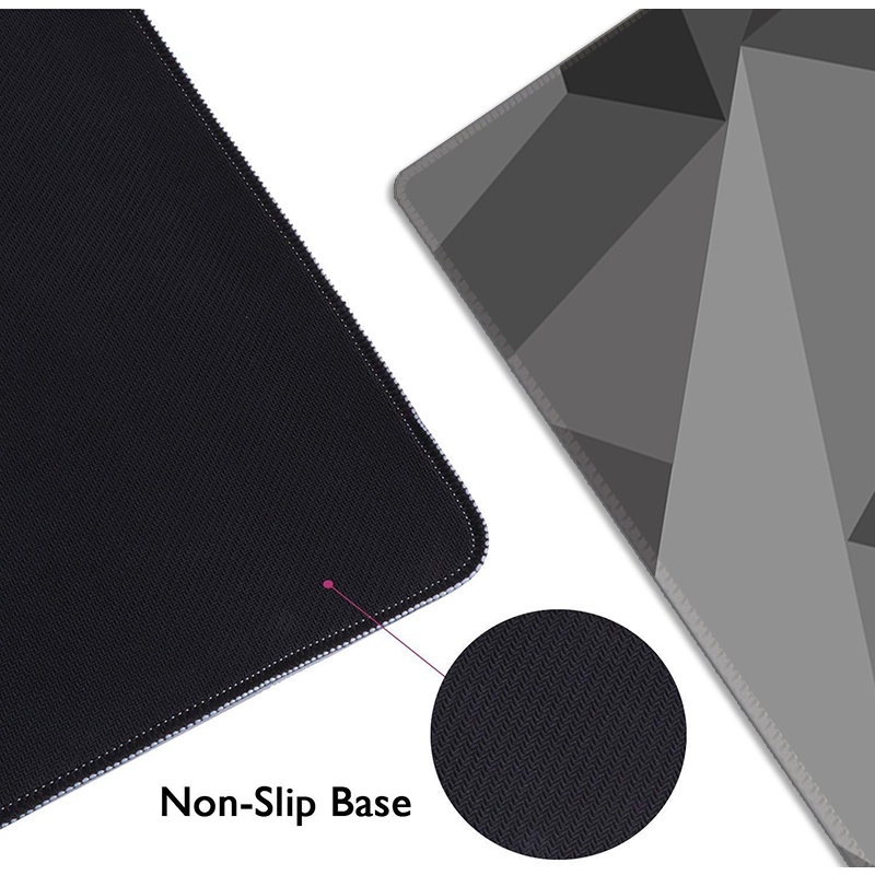 Miếng lót chuột chơi game hình đa giác màu xám