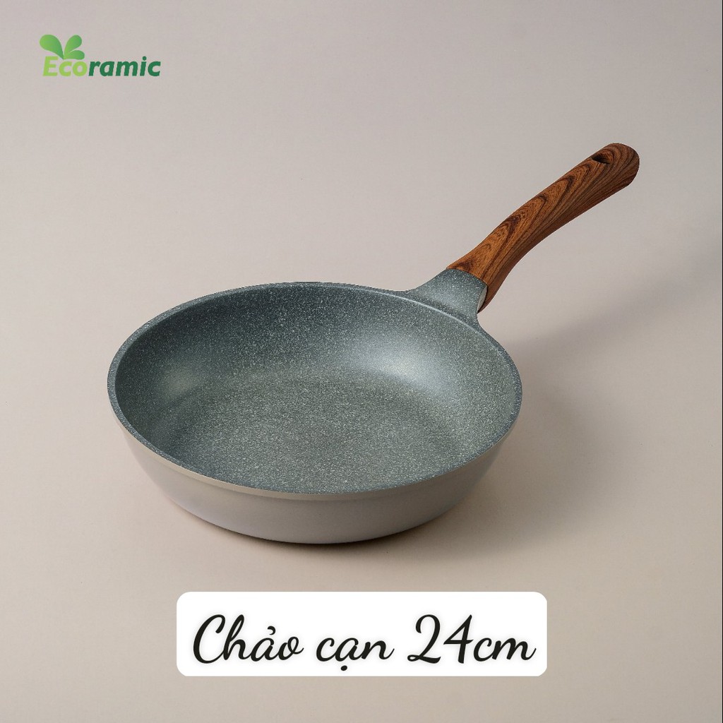 Bộ nồi,chảo  5 món vân đá cao cấp ecoramic premium đáy từ- mykit.vn