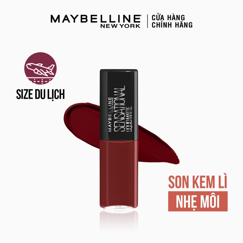 [HB Gift] Son Kem Lì Nhẹ Môi Maybelline New York Sensational Liquid Matte Mini 2.7ml - Gimmick | BigBuy360 - bigbuy360.vn