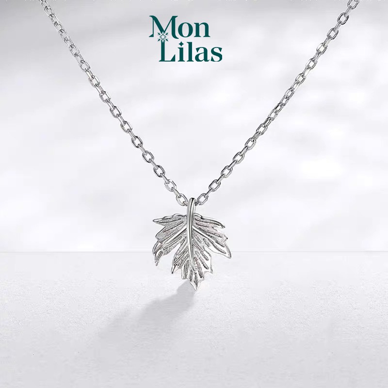 Vòng Cổ Bạc Hình Lá Thời Trang Xinh Xắn Bixue D032102 - MonLilas Jewelry