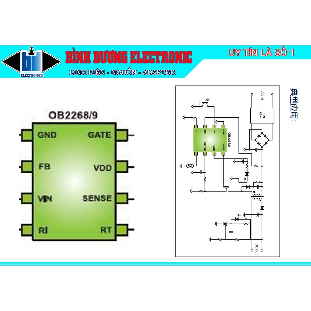 2 CHIẾC IC OB2269 OB 2269 OB2269AP OB 2212 LD 7575 7575pn TẠO XUNG MỚI HÀNG TỐT