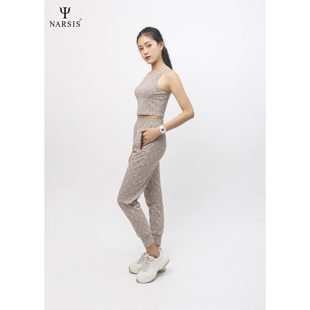 Bộ đồ tập nữ hoa lập thể nâu Narsis H0005