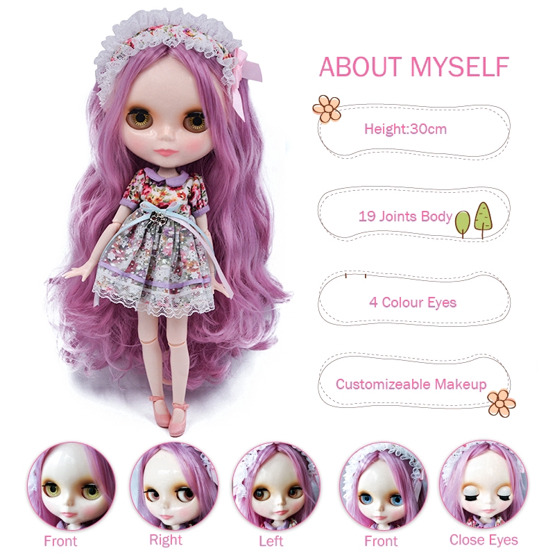 Búp bê nữ Blythe NBL BJD có các khớp tỉ lệ 1/6 DIY