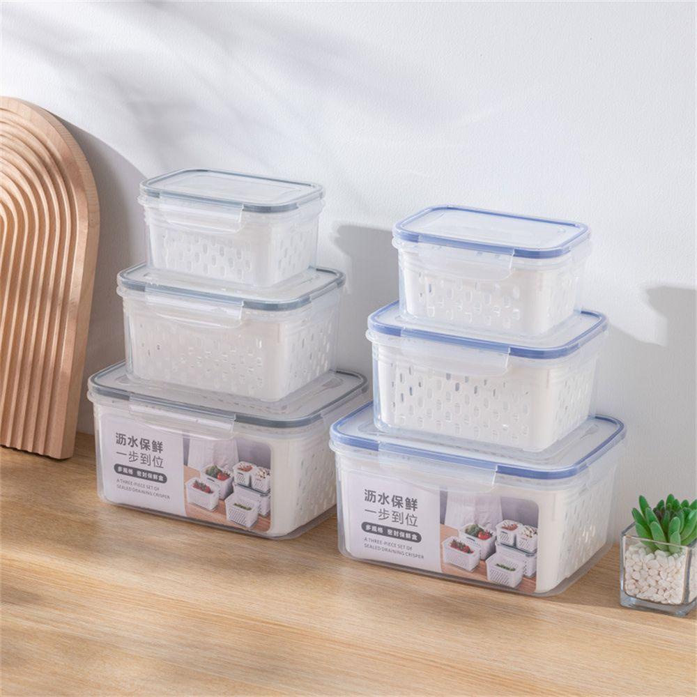 JUNE Hộp Đựng Đồ Đa Năng Có Nắp Đậy Giúp Tiết Kiệm Không Gian Cho Tủ Lạnh