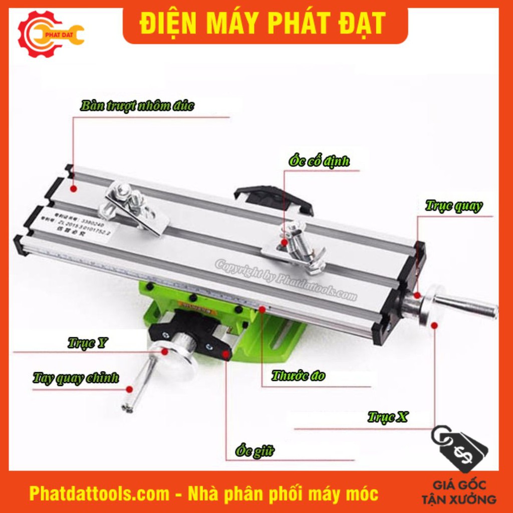 Eto Bàn Trượt Hai Chiều X-Y MiniQ Kèm Eto Kẹp