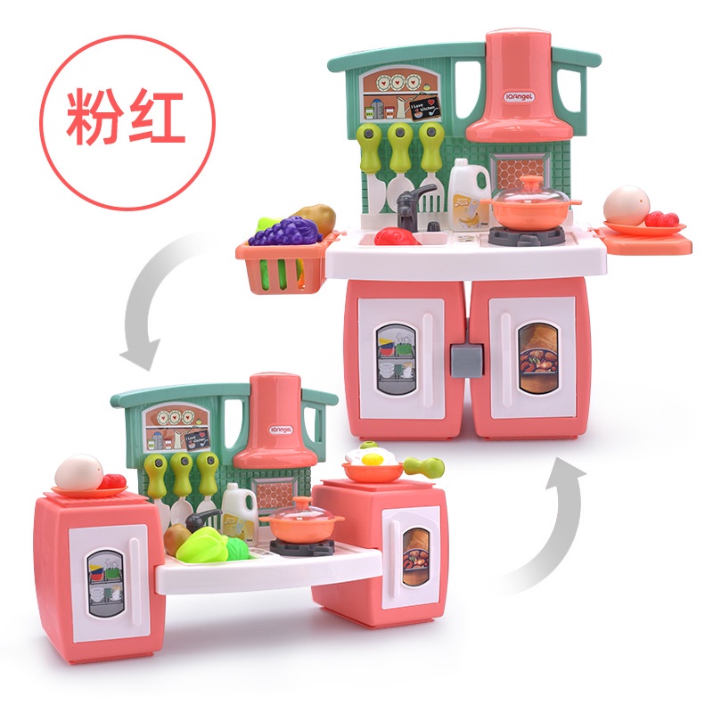 Bộ đồ chơi nhà bếp IQ ANGEL có đèn có nhạc, chất liệu nhựa cao cấp cho bé chơi tự lập